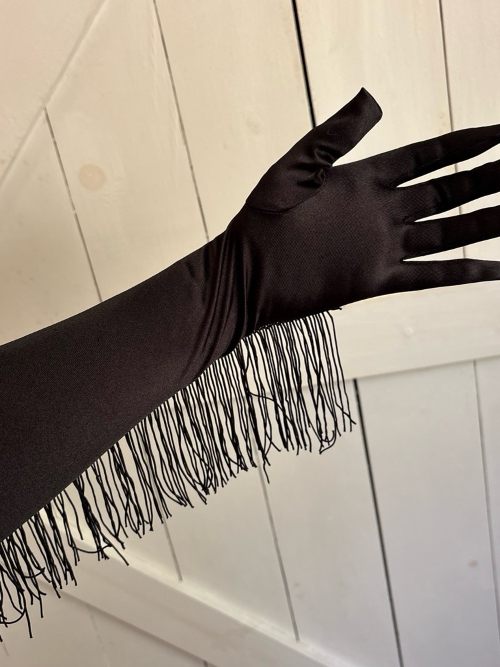 Black Fringe Opera Gloves - Women Accessories